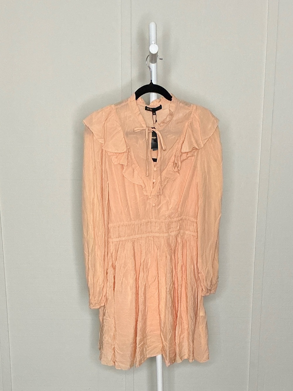 With Tag | Maje Riava Ruffle Ruched Dress - Picture 3 of 8